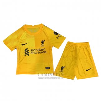 Camiseta Liverpool Portero Nino 2021-2022 Amarillo