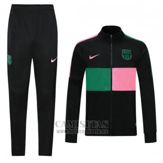 Chandal de Chaqueta del Barcelona 2020-2021 Rosa y Verde