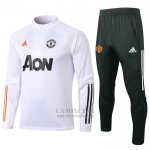 Chandal de Sudadera del Manchester United Nino 2020-2021 Blanco  Chandal de Sudadera del Manchester United Nino 2020-2021 Blanco