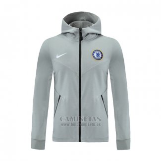 Chaqueta con Capucha del Chelsea 2020-2021 Gris