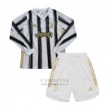 Camiseta Juventus Primera Manga Larga Nino 2020-2021