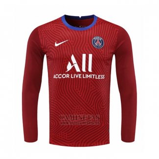 Camiseta Paris Saint-Germain Portero Manga Larga 2020-2021 Rojo