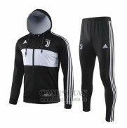 Chandal con Capucha del Juventus 2019-2020 Negro