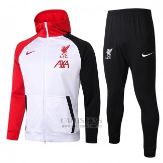 Chandal con Capucha del Liverpool 2020-2021 Blanco