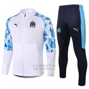 Chandal de Chaqueta del Olympique Marsella Nino 2020-2021 Blanco