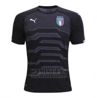 Tailandia Camiseta Italia Portero 2018 Negro