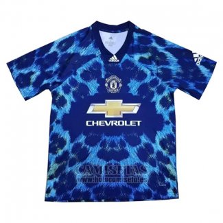 Tailandia Camiseta Manchester United EA Sports 2018-2019 Azul