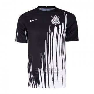 Camiseta de Entrenamiento Corinthians 2022 Negro y Blanco