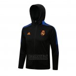 Chaqueta con Capucha del Real Madrid 2021-2022 Negro y Azul