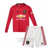 Camiseta Manchester United Primera Manga Larga Nino 2019-2020