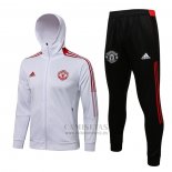 Chandal con Capucha del Manchester United 2021-2022 Blanco