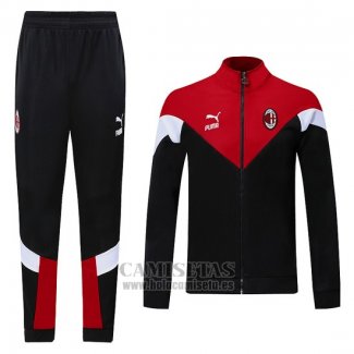 Chandal del AC Milan 2020-2021 Negro y Rojo