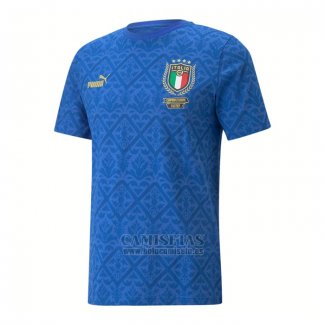 Camiseta Italia European Champions 2020 Azul Tailandia Tailandia