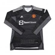 Camiseta Manchester United Portero Manga Larga 2021-2022 Negro