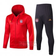 Chandal con Capucha del Bayern Munich 2019-2020 Rojo