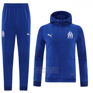 Chandal con Capucha del Olympique Marsella 2021-2022 Azul