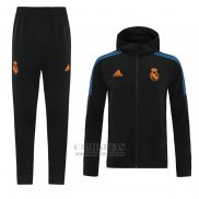 Chandal con Capucha del Real Madrid 202021-2022 Negro