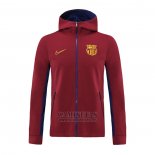 Chaqueta con Capucha del Barcelona 2020-2021 Rojo