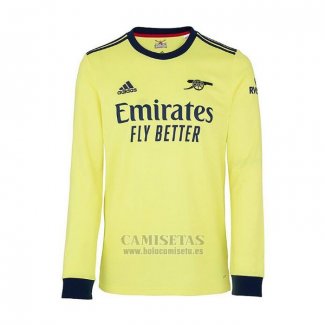 Camiseta Arsenal Segunda Manga Larga 2021-2022