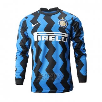 Camiseta Inter Milan Primera Manga Larga 2020-2021