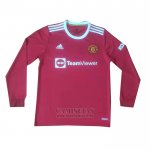 Camiseta Manchester United Primera Manga Larga 2021-2022