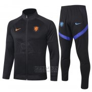 Chandal de Chaqueta del Holanda Nino 2020-2021 Negro