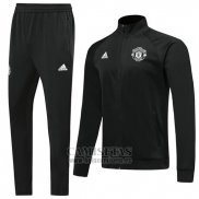 Chandal del Manchester United 2019-2020 Negro y Blanco