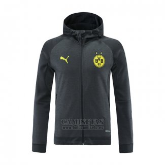 Chaqueta con Capucha del Borussia Dortmund 2021-2022 Gris