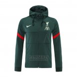 Chaqueta con Capucha del Liverpool 2021-2022 Verde