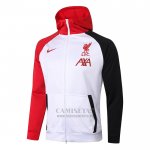 Chaqueta con Capucha del Liverpool 2020-2021 Blanco  Chaqueta con Capucha del Liverpool 2020-2021 Blanco