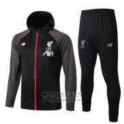 Chandal con Capucha del Liverpool 2019-2020 Negro