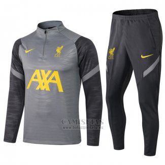 Chandal de Sudadera del Liverpool 2021-2022 Gris