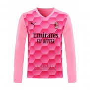 Camiseta AC Milan Portero Manga Larga 2020-2021 Rosa