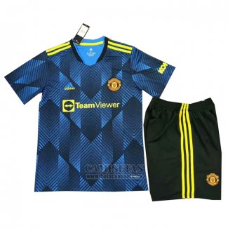 Camiseta Manchester United Tercera Nino 2021-2022