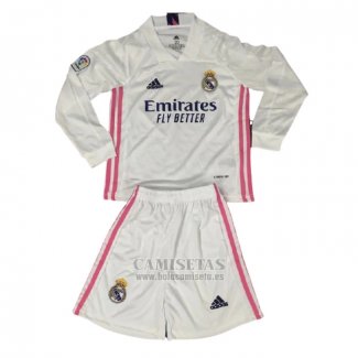 Camiseta Real Madrid Primera Manga Larga Nino 2020-2021