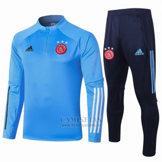 Chandal de Sudadera del Ajax Nino 2020-21 Azul