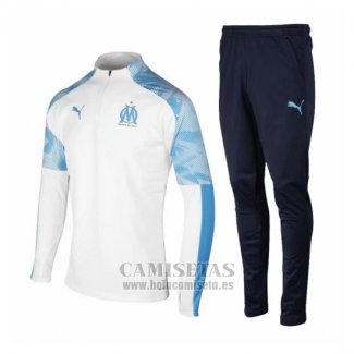 Chandal del Olympique Marsella Nino 2019-2020 Blanco