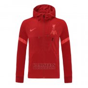 Chaqueta con Capucha del Liverpool 2021-2022 Rojo