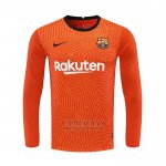 Camiseta Barcelona Portero Manga Larga 2020-2021 Naranja