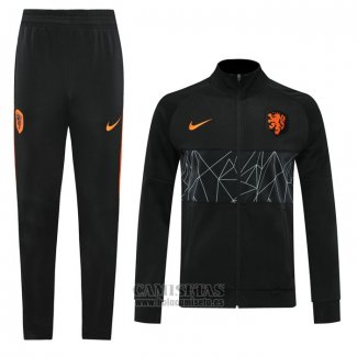 Chandal de Chaqueta del Holanda 2020 Negro