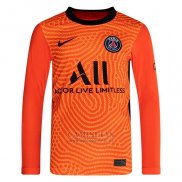 Camiseta Paris Saint-Germain Portero Manga Larga 2020-2021 Naranja