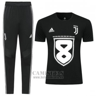 Chandal del Juventus Escudo de Celebracion Manga Corta 2019-2020 Negro