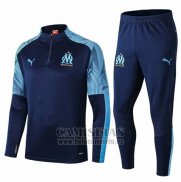 Chandal del Olympique Marsella Nino 2019-2020 Azul Oscuro