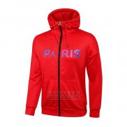 Chaqueta con Capucha del Paris Saint-Germain 2021-2022 Rojo