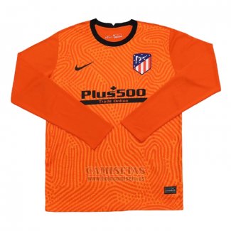 Camiseta Atletico Madrid Portero Manga Larga 2020-2021 Naranja