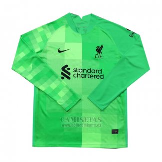 Camiseta Liverpool Portero Manga Larga 2021-2022 Verde