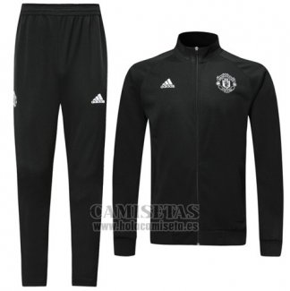 Chandal del Manchester United 2019-2020 Negro y Blanco