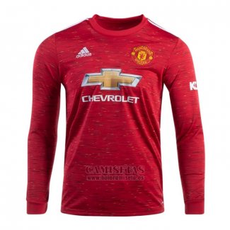 Camiseta Manchester United Primera Manga Larga 2020-2021