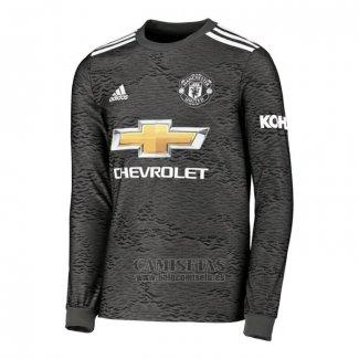 Camiseta Manchester United Segunda Manga Larga 2020-2021