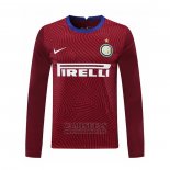 Camiseta Inter Milan Portero Manga Larga 2020-2021 Rojo